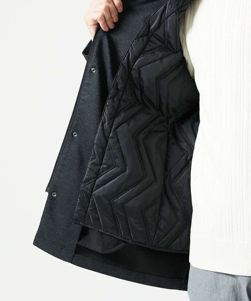 MK MICHEL KLEIN HOMME （エムケーミッシェルクランオム）の「【４サイズ/中綿ライナー付/３WAY】フード付きコート / 千鳥柄（モッズコート・メンズ・チャコールグレー・46/48/51）」の18枚目の写真
