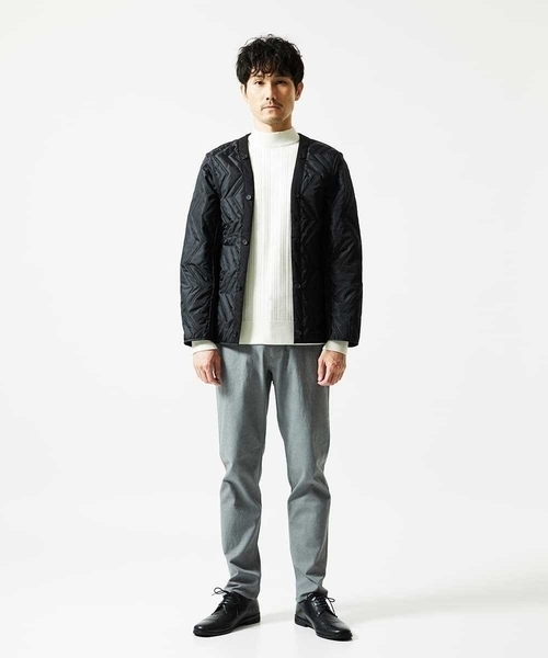 MK MICHEL KLEIN HOMME （エムケーミッシェルクランオム）の「【４サイズ/中綿ライナー付/３WAY】フード付きコート / 千鳥柄（モッズコート・メンズ・チャコールグレー・46/48/51）」の20枚目の写真