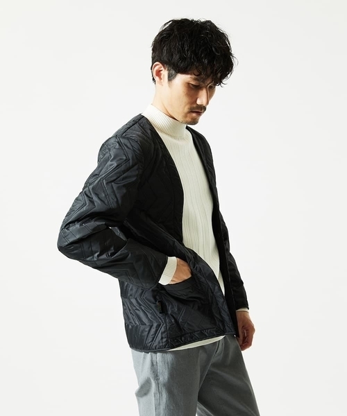 MK MICHEL KLEIN HOMME （エムケーミッシェルクランオム）の「【４サイズ/中綿ライナー付/３WAY】フード付きコート / 千鳥柄（モッズコート・メンズ・チャコールグレー・46/48/51）」の22枚目の写真