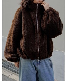 [2025 WINTER COLLECTION]ボアドロスト付きダブルジップブルゾン