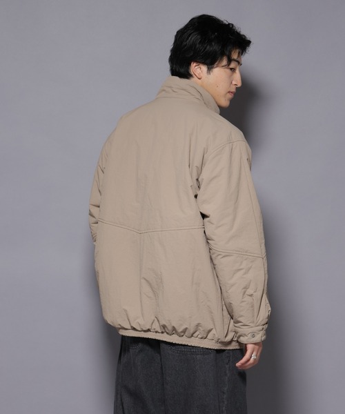 NANO universe（ナノユニバース）の「THERMOLITE(R)  スタンドZIPブルゾン（ブルゾン・メンズ・ブラック/ベージュ/チャコール・L/M）」の14枚目の写真