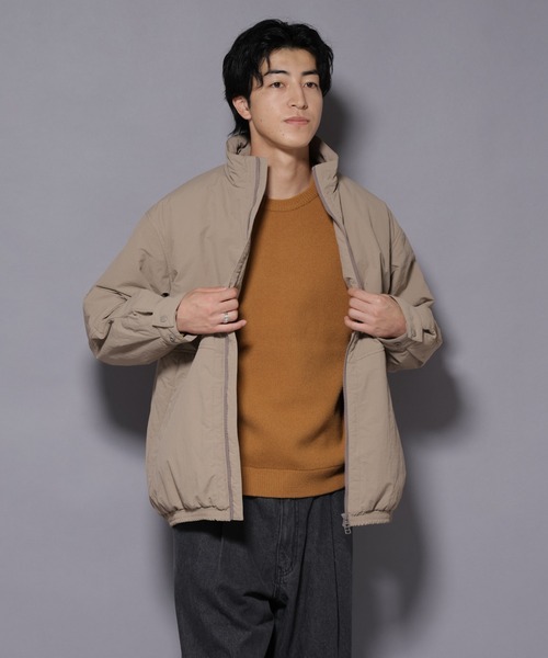 NANO universe（ナノユニバース）の「THERMOLITE(R)  スタンドZIPブルゾン（ブルゾン・メンズ・ブラック/ベージュ/チャコール・L/M）」の12枚目の写真