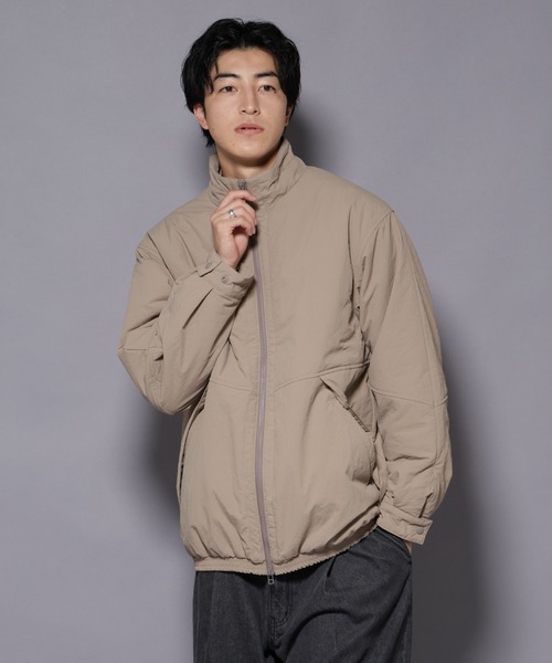 NANO universe（ナノユニバース）の「THERMOLITE(R)  スタンドZIPブルゾン（ブルゾン・メンズ・ブラック/ベージュ/チャコール・L/M）」の13枚目の写真