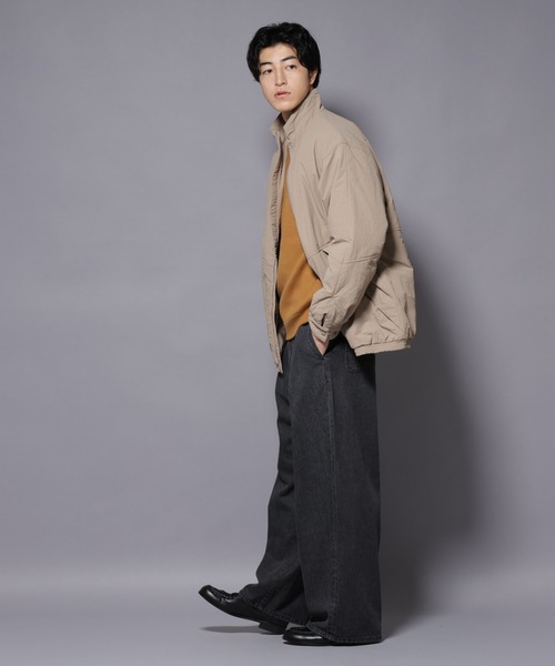 NANO universe（ナノユニバース）の「THERMOLITE(R)  スタンドZIPブルゾン（ブルゾン・メンズ・ブラック/ベージュ/チャコール・L/M）」の17枚目の写真