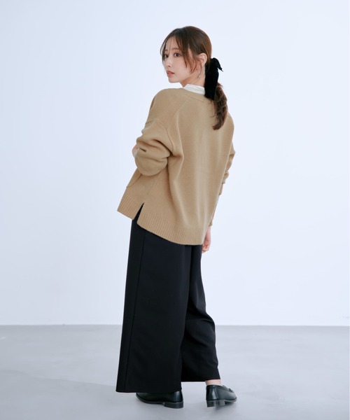 COHINA（コヒナ）の「ウールカシミヤVネックロングカーディガン 【低身長・小柄女性】（カーディガン/ボレロ・レディース・ブルー/オレンジ/ベージュ/ブラウン・ONE SIZE）」の19枚目の写真