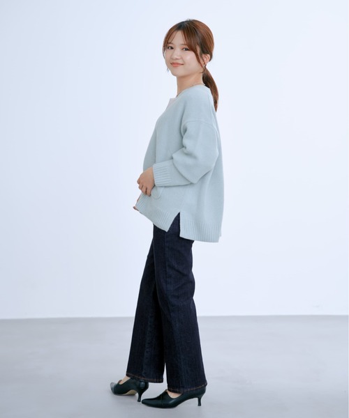 COHINA（コヒナ）の「ウールカシミヤVネックロングカーディガン 【低身長・小柄女性】（カーディガン/ボレロ・レディース・ブルー/オレンジ/ベージュ/ブラウン・ONE SIZE）」の22枚目の写真