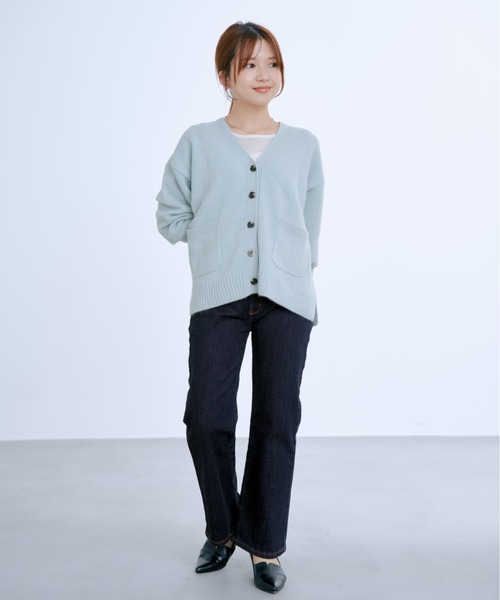 COHINA（コヒナ）の「ウールカシミヤVネックロングカーディガン 【低身長・小柄女性】（カーディガン/ボレロ・レディース・ブルー/オレンジ/ベージュ/ブラウン・ONE SIZE）」の21枚目の写真
