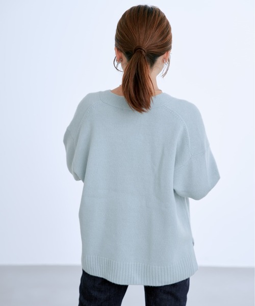 COHINA(コヒナ) ウールカシミヤVネックロングカーディガン レディース COHINA（コヒナ） カーディガン ウールカシミヤVネックロング