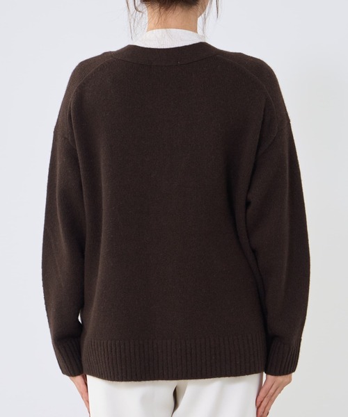 COHINA(コヒナ) ウールカシミヤVネックロングカーディガン レディース