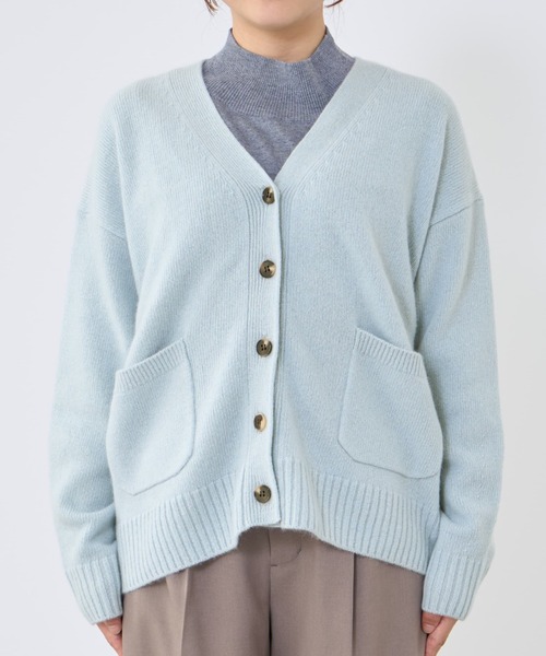 ウールカシミヤVネックロングカーディガン 【低身長・小柄女性