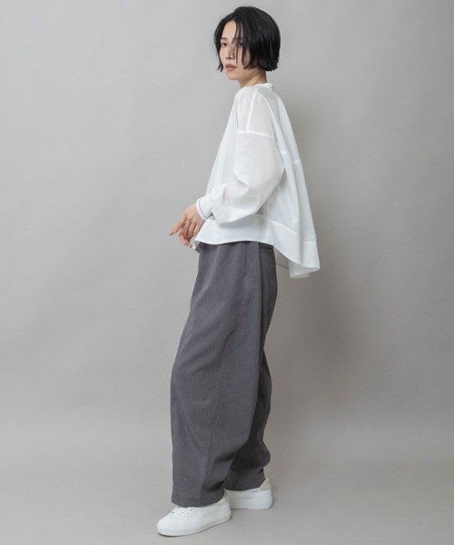 Munich（ミューニック）の「【UVカット】【防シワ】【ウォッシャブル】ストレッチサップバレルパンツ（その他パンツ・レディース・グレー/モカ/ブラック・M/S/XS）」の17枚目の写真