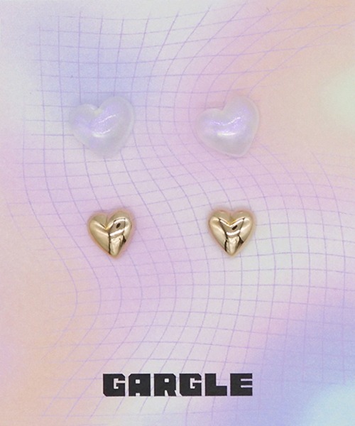 gargle(ガーグル)の「gargle ガーグル:GARGLE COREシリーズ 韓国アクセ ハート セット ピアス(ピアス(両耳用)・レディース・ゴールド/シルバー・FREE)」の6枚目の写真