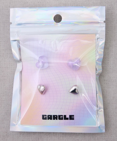 gargle(ガーグル)の「gargle ガーグル:GARGLE COREシリーズ 韓国アクセ ハート セット ピアス(ピアス(両耳用)・レディース・ゴールド/シルバー・FREE)」の9枚目の写真