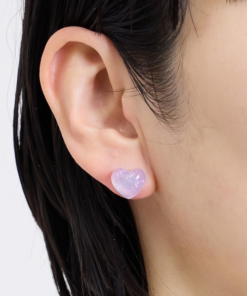 gargle(ガーグル)の「gargle ガーグル:GARGLE COREシリーズ 韓国アクセ ハート セット ピアス(ピアス(両耳用)・レディース・ゴールド/シルバー・FREE)」の4枚目の写真