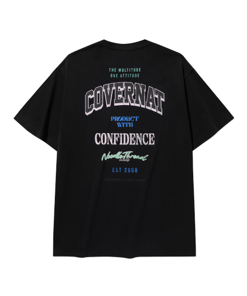 COVERNAT(カバーナット)の「マルチロゴタイポグラフィックTシャツブラック(Tシャツ/カットソー・レディース・その他・X-SMALL/SMALL/MEDIUM/LARGE/X-LARGE/XX-LARGE)」の3枚目の写真