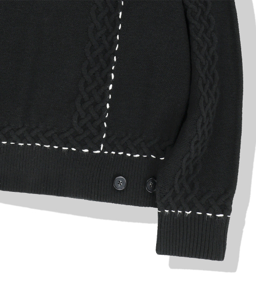 NOT4NERD(ノットフォーナード)の「Contrast Stitch Knit Trucker Jacket - Black(デニムジャケット・レディース・その他・MEDIUM/LARGE/X-LARGE)」の8枚目の写真
