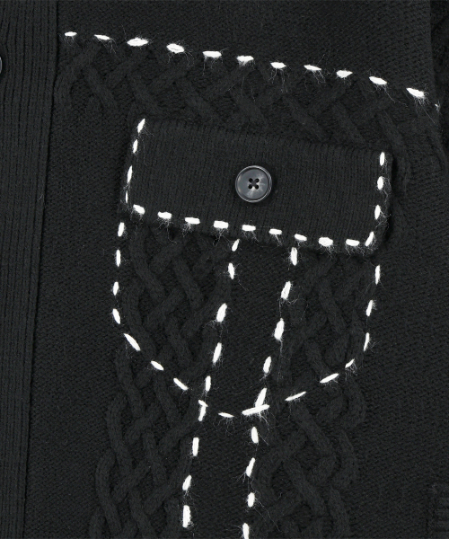 NOT4NERD(ノットフォーナード)の「Contrast Stitch Knit Trucker Jacket - Black(デニムジャケット・レディース・その他・MEDIUM/LARGE/X-LARGE)」の9枚目の写真