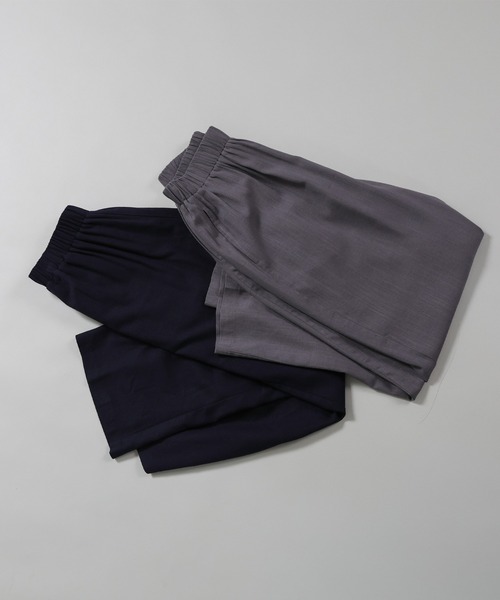 select MOCA Et（セレクトモカエト）の「【Et】Linen-blend Easy Pants（その他パンツ・レディース・ネイビー/ダークグレー・LARGE/MEDIUM）」の4枚目の写真