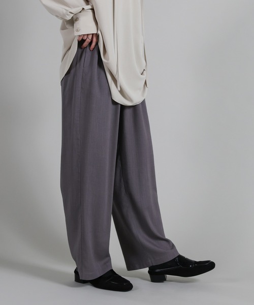 select MOCA Et（セレクトモカエト）の「【Et】Linen-blend Easy Pants（その他パンツ・レディース・ネイビー/ダークグレー・LARGE/MEDIUM）」の5枚目の写真