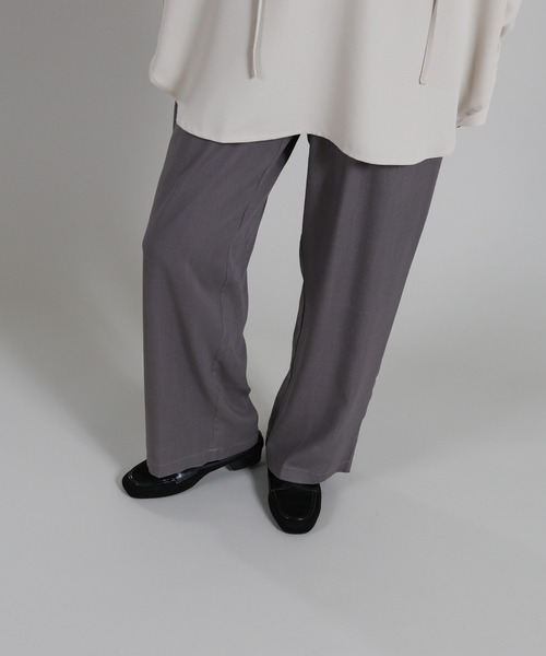 select MOCA Et（セレクトモカエト）の「【Et】Linen-blend Easy Pants（その他パンツ・レディース・ネイビー/ダークグレー・LARGE/MEDIUM）」の10枚目の写真