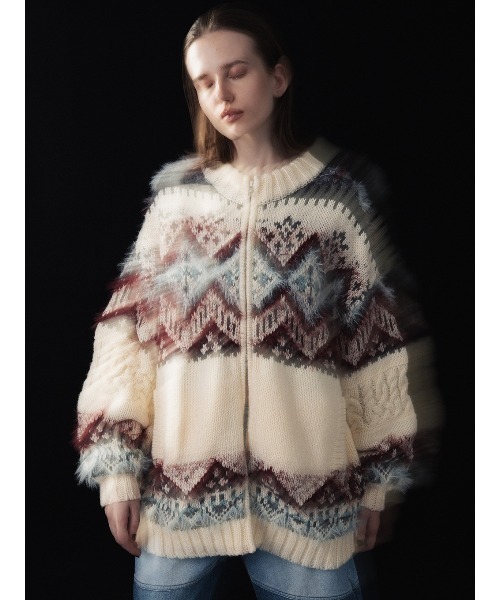 セール】NORDIC ZIP CARDIGAN（カーディガン/ボレロ）｜ELCHELE