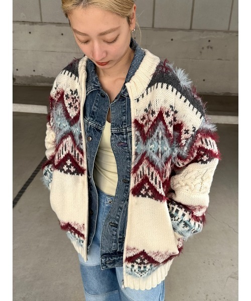 セール】NORDIC ZIP CARDIGAN（カーディガン/ボレロ）｜ELCHELE