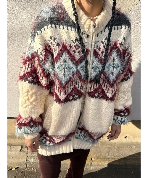 セール】NORDIC ZIP CARDIGAN（カーディガン/ボレロ）｜ELCHELE
