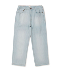 [Mmlg] STRIPE REGULAR DENIM PANTS (LIGHT BLUE)
