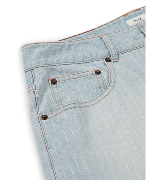MMLG（エムエムエルジー）の「[Mmlg] STRIPE REGULAR DENIM PANTS (LIGHT BLUE)（デニムパンツ・レディース・その他・X-SMALL/SMALL/MEDIUM/LARGE）」の4枚目の写真