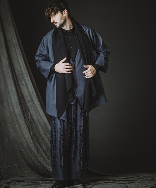 NO ID.(ノーアイディ)の「【NO ID.】Frill Baggy Trousers / フリル バギー トラウザーズ(スラックス・メンズ・グレー/ブラック/その他22・1/2)」の12枚目の写真