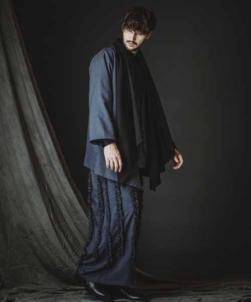 NO ID.(ノーアイディ)の「【NO ID.】Frill Baggy Trousers / フリル バギー トラウザーズ(スラックス・メンズ・グレー/ブラック/その他22・1/2)」の19枚目の写真