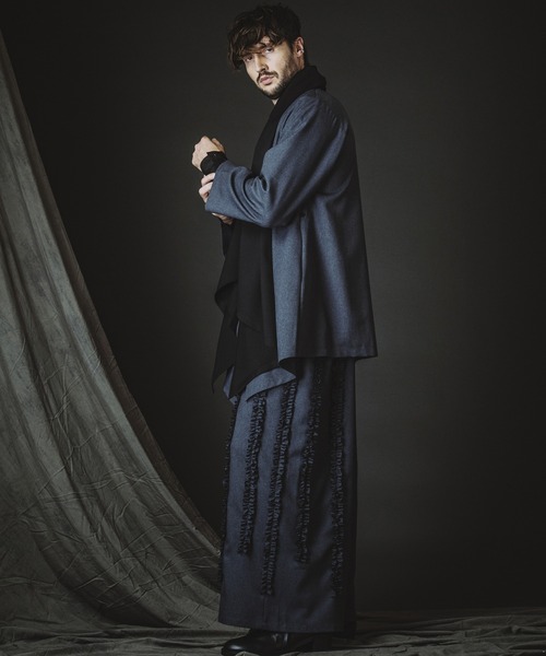 NO ID.(ノーアイディ)の「【NO ID.】Frill Baggy Trousers / フリル バギー トラウザーズ(スラックス・メンズ・グレー/ブラック/その他22・1/2)」の21枚目の写真