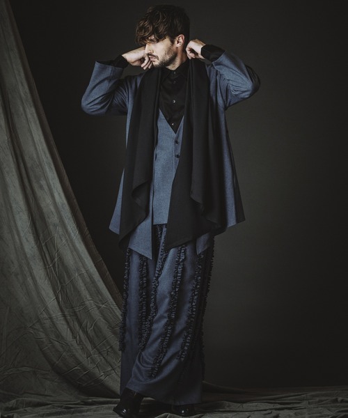 NO ID.(ノーアイディ)の「【NO ID.】Frill Baggy Trousers / フリル バギー トラウザーズ(スラックス・メンズ・グレー/ブラック/その他22・1/2)」の22枚目の写真
