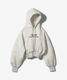 FANSHOW（ファンショー）の「MWL CROP DOUBLE JERSEY HOODIE - OATMEAL（パーカー）」