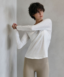 ベーシックスラブTシャツ DEVI-T0117-ホワイト