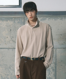 カットオフワッフルハイネックロングスリーブ [ベージュ]_SETS052BEIGE