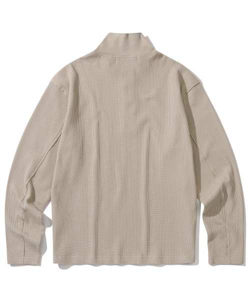 SECONDMONO（セカンドモノローグ）の「カットオフワッフルハイネックロングスリーブ [ベージュ]_SETS052BEIGE（Tシャツ/カットソー・レディース・その他・MEDIUM/LARGE）」の3枚目の写真