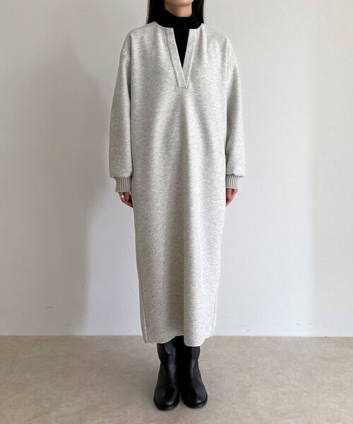 セール】ソフトニットメルトンワンピース（ワンピース）｜fredy emue