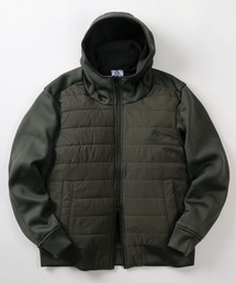 【78】【GERRY/ジェリー】ロゴワンポイント ポリリップ インサレーション フードジャケット/ダブルジップ/軽量/ストレッチ