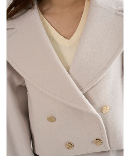 SNIDEL（スナイデル）の「ビッグカラーショートコート（ピーコート