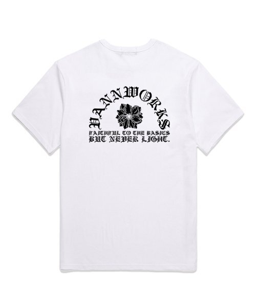 VANNWORKS(バンワークス)の「FLOWER ARCH オーバーサイズ 半袖Tシャツ (VS0051) ホワイト/ブラック(Tシャツ/カットソー・レディース・その他・MEDIUM/SMALL/X-LARGE/XX-LARGE/LARGE)」の3枚目の写真