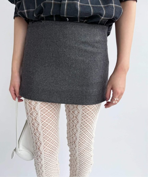 EDIT. FOR LULU(エディットフォールル)の「《追加》【PAN/パン】SCHONHERR FLANNEL MINI SKIRT(スカート・レディース・ブラウン/チャコールグレー・FREE)」の8枚目の写真