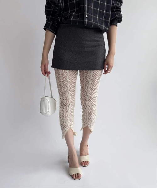 EDIT. FOR LULU(エディットフォールル)の「《追加》【PAN/パン】SCHONHERR FLANNEL MINI SKIRT(スカート・レディース・ブラウン/チャコールグレー・FREE)」の9枚目の写真