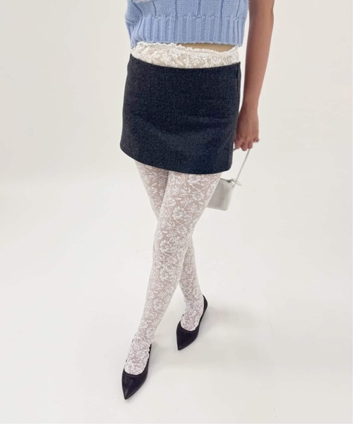 EDIT. FOR LULU(エディットフォールル)の「《追加》【PAN/パン】SCHONHERR FLANNEL MINI SKIRT(スカート・レディース・ブラウン/チャコールグレー・FREE)」の10枚目の写真