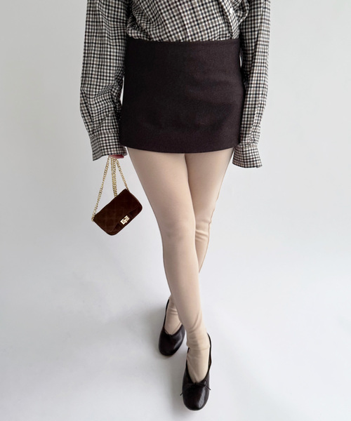 EDIT. FOR LULU(エディットフォールル)の「《追加》【PAN/パン】SCHONHERR FLANNEL MINI SKIRT(スカート・レディース・ブラウン/チャコールグレー・FREE)」の16枚目の写真