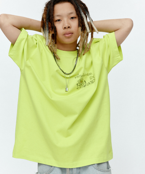ADSB ANDERSSON BELL(アンダースンベル)の「(エッセンシャル) ユニセックス サン ダンス Tシャツ atb1403u(LIME)(Tシャツ/カットソー・レディース・その他・X-LARGE/LARGE/MEDIUM/SMALL/X-SMALL)」の6枚目の写真