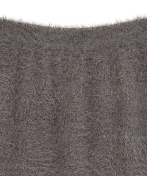 Green　Parks（グリーンパークス）の「シャギーニットスカート（スカート・レディース・アイボリー/チャコールグレー・FREE）」の10枚目の写真