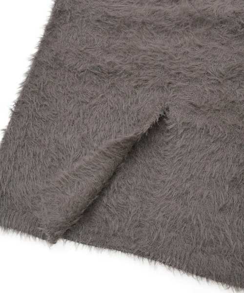 Green　Parks（グリーンパークス）の「シャギーニットスカート（スカート・レディース・アイボリー/チャコールグレー・FREE）」の7枚目の写真