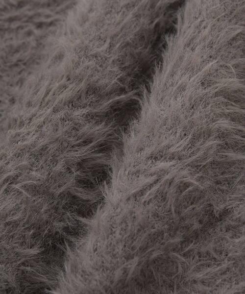 Green　Parks（グリーンパークス）の「シャギーニットスカート（スカート・レディース・アイボリー/チャコールグレー・FREE）」の6枚目の写真