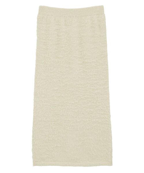 Green　Parks（グリーンパークス）の「シャギーニットスカート（スカート・レディース・アイボリー/チャコールグレー・FREE）」の4枚目の写真